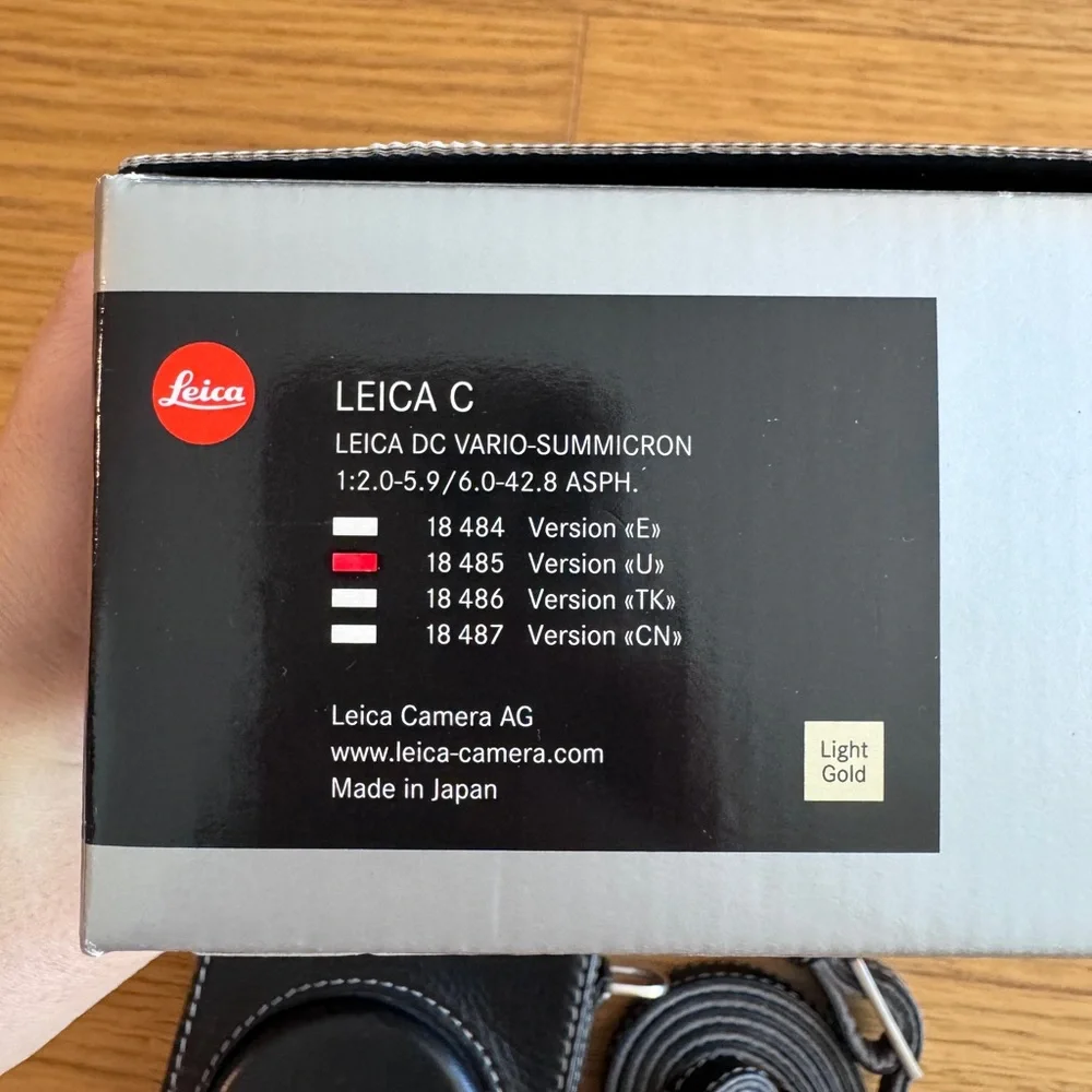 Leica C Typ 112 Digital Camera 12.1MP Compact Light Gold + Leica Camera Bag